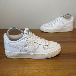 Nike Air Force 1 Triple White Woven Sneaker